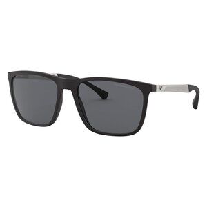 New EMPORIO ARMANI Black Rectangle EA4150 506387 Sunglasses Women